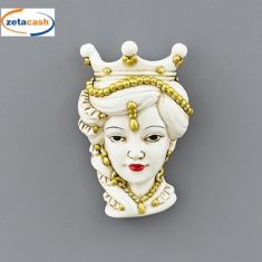 CALAMITA TESTA DI MORO BIANCO DONNA H. 6.2 CM.