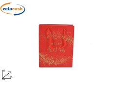 BUSTA REGALO NATALIZIA ROSSA E ORO