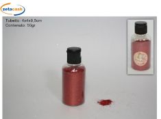 SABBIA TUBETTO DECORATIVA COLORE ROSSO GR.50