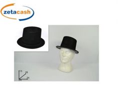 CAPPELLO CILINDRO FLOCCATO NERO