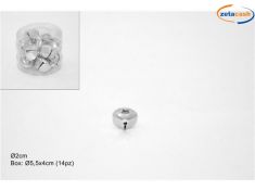 CONFEZIONE 14 CAMPANELLINI SILVER CM. 2