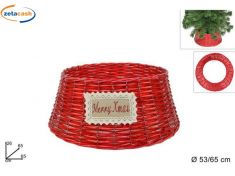 CESTA ROSSA COPRI BASE ALBERO DI NATALE DIAM 53 CM