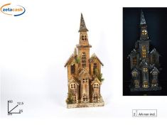 CASETTA LEGNO LUMINOSA H 60 CM