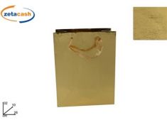 BUSTA REGALO METALLIZZATA ORO H 32 L 26 CM