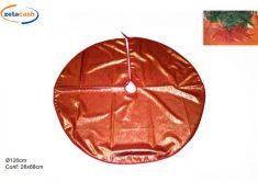 TAPPETO ALBERO ROSSO FILO ORO D. CM. 120