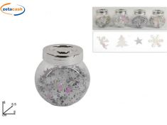 BARATTOLO APPLICAZIONI NATALIIZIE PER DECORAZIONI COLORE BIANCO