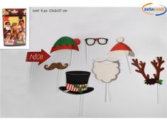 8 DECORAZIONI IN CARTA PER PARTY NATALIZIO