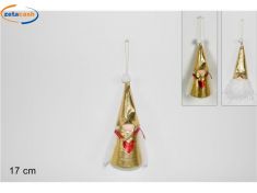 APPENDINO PER ALBERO GNOMO/BABBO NATALE TESSUTO LAMINATO ORO