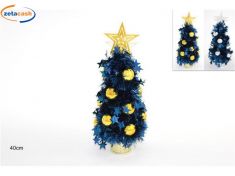 ALBERO DI NATALE BLU IN VASO ORO