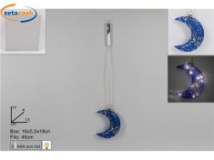 APPENDINO LUNA BLU IN VETRO