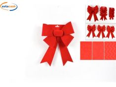 FIOCCHI NATALIZI TIPO VELLUTO COLORE ROSSO