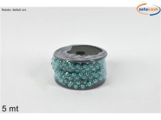 ROTOLO CATENA PERLE COLORE VERDE SCURO MT. 5