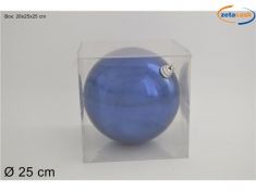 PALLA PLASTICA BLU LUCIDA DIAM. CM 25