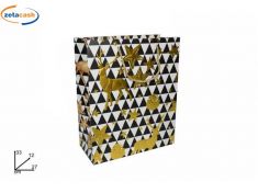 BUSTA REGALO RENNE STELLE ORO CM. 27X33X12