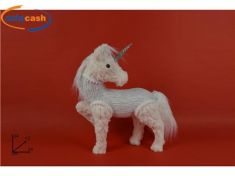 UNICORNO IN POLISTIROLO CON PELLICCI 34 CM