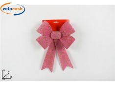 FIOCCO GRANDE IN VELLUTO ROSA E ORO