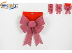 FIOCCO IN VELLUTO ROSA CON DECORO ORO