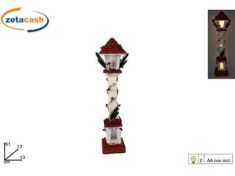 LAMPIONE LEGNO ROSSO