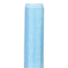 ORGANZA CELESTE BORDATA