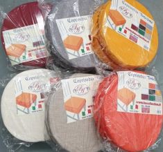 CUSCINO 2 PZ. COPRISEDIA VESTO TONDO TINTA UNITA 40X40CM ASS