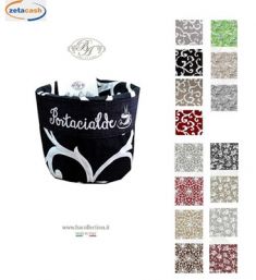 CONTENITORE PORTA CIALDE IN TESSUTO 20XH15 CM ASS