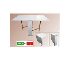 TAVOLO in LEGNO SALVASPAZIO BIANCO. 74x136 cm. H 78 cm.