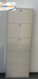 SCARPIERA IN LEGNO 5 ANTE OLMO 65X18 H180