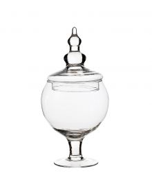 POTISHE VETRO GUENDA H 31 CM CON COPERCHIO