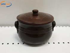 PENTOLA BOMBATA IN TERRACOTTA