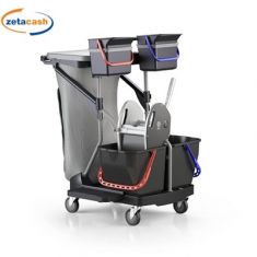 CARRELLO INDUTRIALE CON DOPPIO SECCHIO MOD REVOLUTION