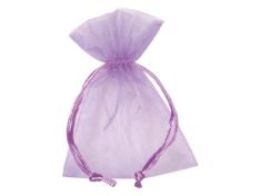SACCHETTO 10 PEZZI ORGANZA GLICINE CON TIRANTE