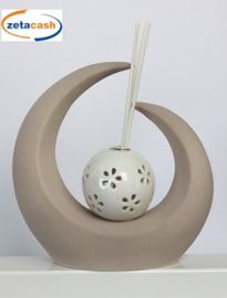 PROFUMATORE CON LED E MIDOLLINI CM 17,5 COLORE MUD WHITE