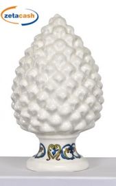 PIGNA MEDIA PORCELLANA BIANCO BASE DECORATA H18 D10.5 CM