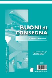 BLOCCO BUONI CONSEGNA TRIPLICE COPIA 50 MODULI FORMATO 22X