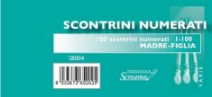 SCONTRINI NUMERATI 1 100 MADRE - FIGLIA 100 PEZZI