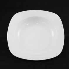 PIATTO FONDO BIANCO IN PORCELLANA CM 28