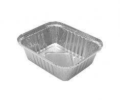 VASCHETTA ALLUMINIO 4 PEZZI CON COPERCHIO 1 PORZIONE