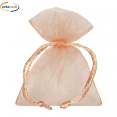 SACCHETTI IN ORGANZA SALMONE 10 PEZZI