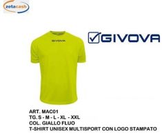 T-SHIRT UOMO GIVOVA MEZZA MANICA GIALLO FLUO TG S