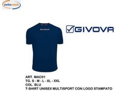 T-SHIRT UOMO GIVOVA TG M BLU MEZZA MANICA