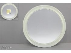 SPECCHIO TONDO CON CORNICE BIANCA IN PLASTICA DIAM 60 CM