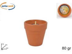 CANDELA AL PROFUMO DI CITRONELLA IN TERRACOTTA DIAM CM 8