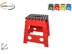 SGABELLO ALTO IN PLASTICA RICHIUDIBILE 4 COLORI ASSORTITI