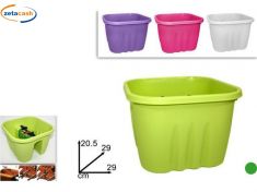 FIORIERA DA BALCONE QUADRATA COLORATA