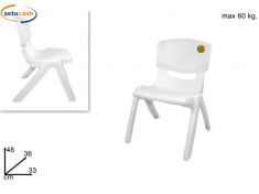 SEDIA BIMBI BIANCA IN PLASTICA