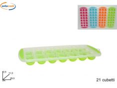 FORMAGHIACCIO IN PLASTICA E SILICONE, 21 CUBETTI