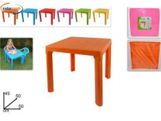 TAVOLO BABY IN PLASTICA COLORATO 50 X 50 CM