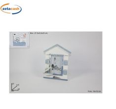 PORTAFOTO A FORMA DI CASETTA IN LEGNO CM INTERNO 10X15