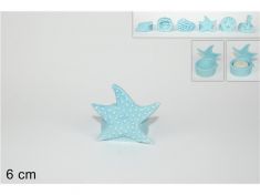 PORTATEALIGHT AZZURRO SOGGETTI MARINI IN CERAMICA