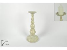 CANDELIERE IN FERRO AVORIO ANTICHIZZATO